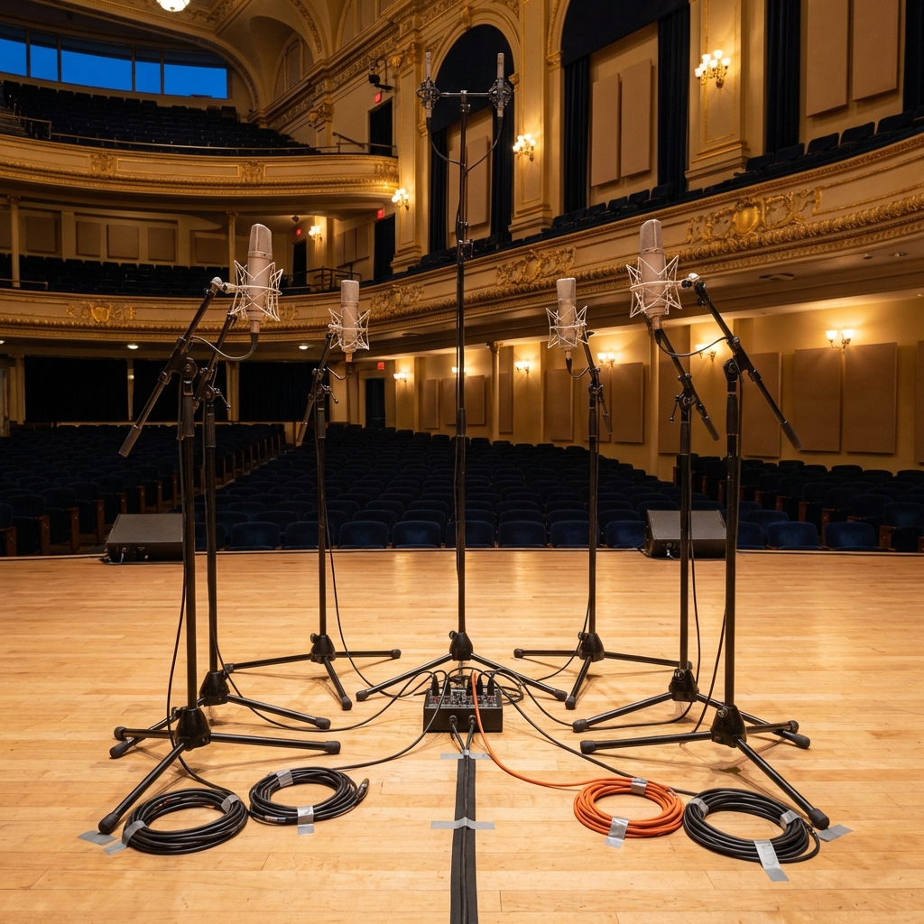 Mobile Studioaufnahme für Orchester